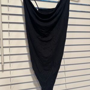 New Abercrombie Soft Draped Black Bodysuit